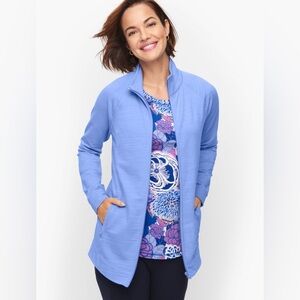 Talbots Periwinkle UPF 50 Cozy Crush Zip Jacket